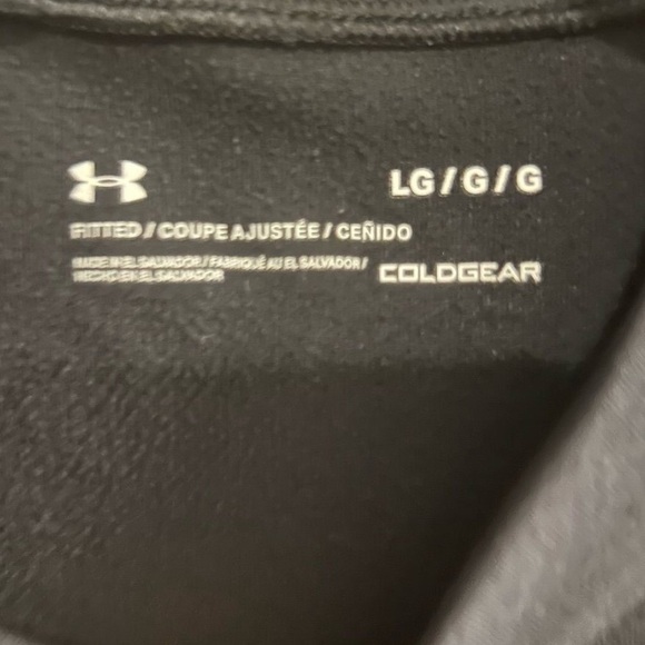 Under Armour Men's ColdGear Mock Neck Long Sleeve Shirt Black Size L - Picture 4 of 9